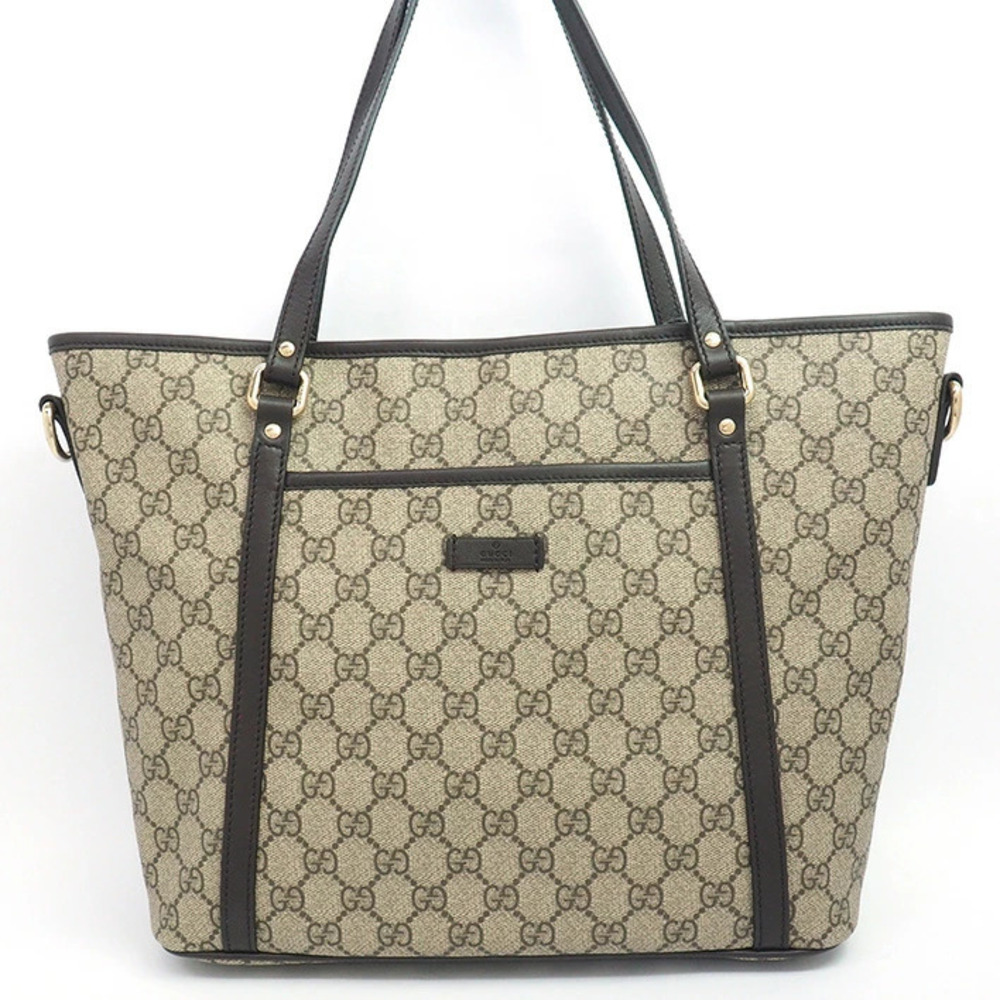 Gucci GG Supreme Monogram Joy Tote Brown